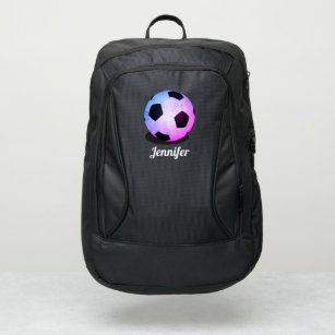 Pink Soccer Ball Sports Personalized Girls Port Authority® Backpack