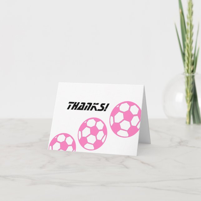 Pink Soccer Balls- Thank You (Front)