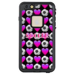 Pink Soccer Emoji Lifeproof iPhone 6/6s Plus Case
