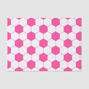 Pink Soccer Football Ball Pattern Tissue Paper