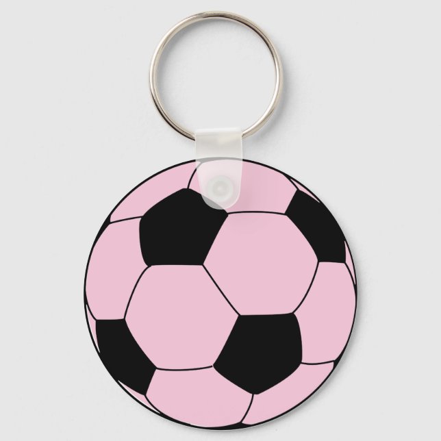Pink Soccer Football Keychain (Front)