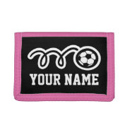 Pink Soccer Girl Wallet | Sporty Kids Design at Zazzle