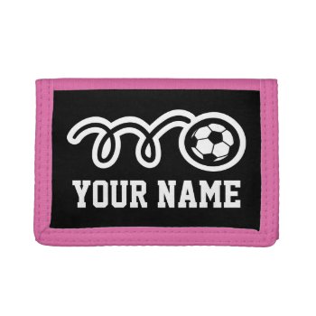 Pink Soccer Girl Wallet | Sporty Kids Design by logotees at Zazzle