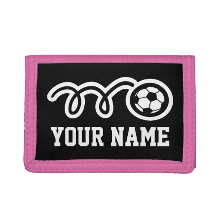 Pink Soccer Girl Wallet | Sporty Kids Design