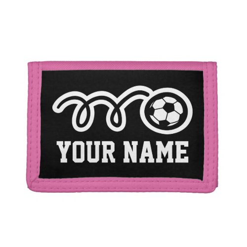 Pink soccer girl wallet  Sporty kids design