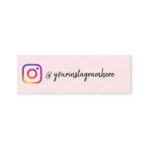 Pink Social Media Influencer Instagram Mini Business Card