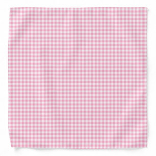 Pink Soda Gingham Check Pattern Bandana