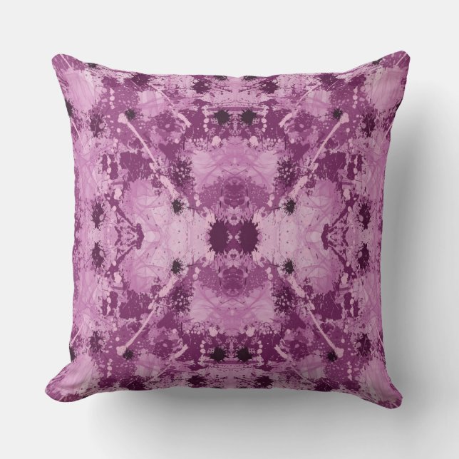 Pink Soft Edges Throw Pillow (Front)