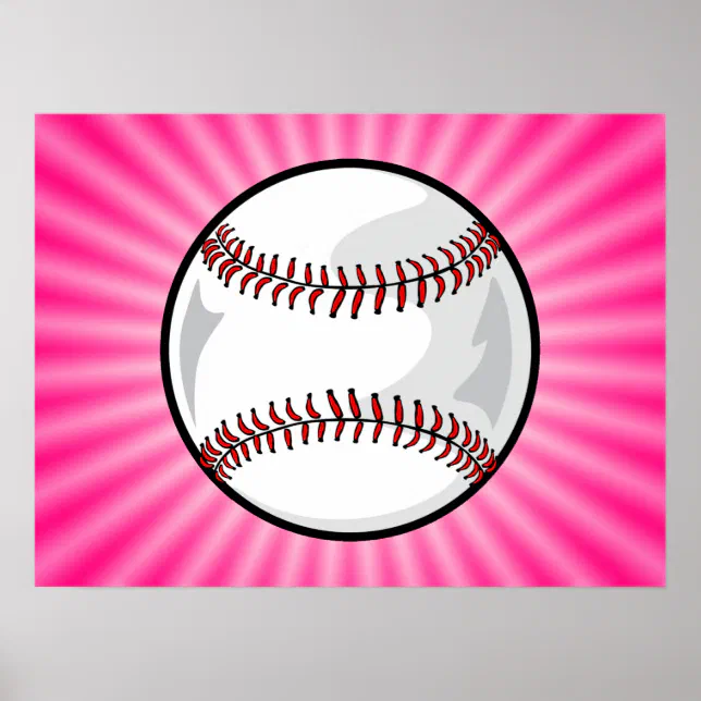 Pink Softball Poster | Zazzle
