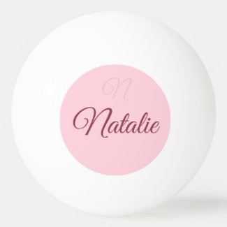 pink solid color monogrammed
