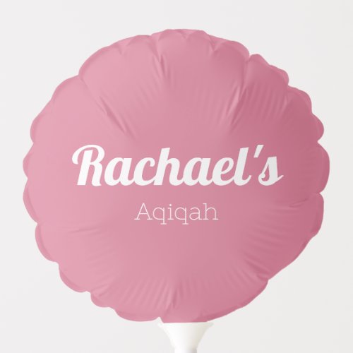 Pink Solid Color Plain Aqiqah Baby Girl Shower Balloon