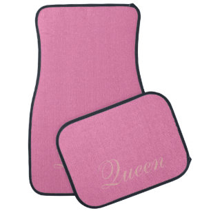 Pink solid color Queen plain classic Car Floor Mat