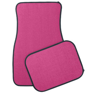 Pink solid color simple plain classic car floor mat
