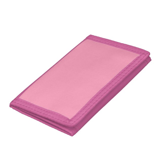 pink solid color  trifold wallet (Bottom)