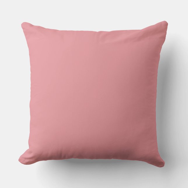 Pink Solid e9959d Throw Pillow (Front)