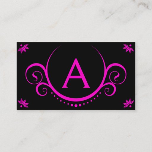 Customizable pink sophistications business card template