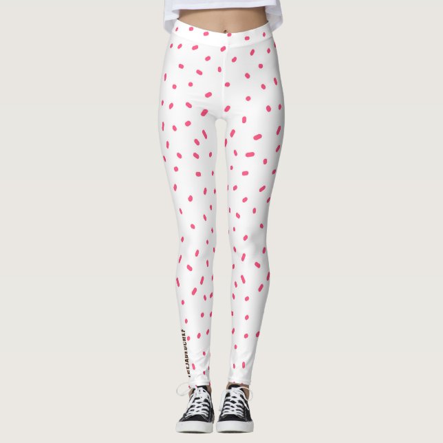 Pink Sorbet Speckle Leggings (Front)