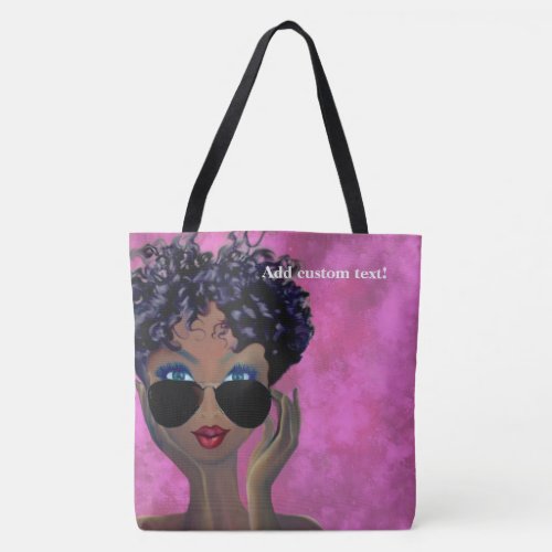 Pink Sorority Black Art Tote Bag