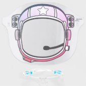 Pink Space Astronaut Helmet With Mic Face Shield (Front w/Glasses)