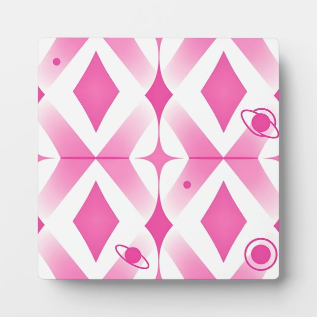 Pink Space Geometric Pattern Plaque (Front)