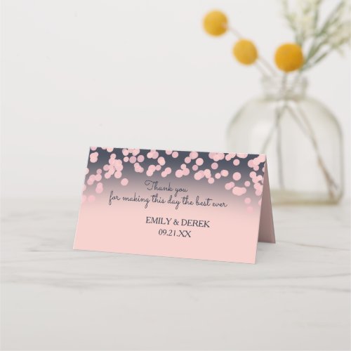 Pink Sparkle Bohek Place Card