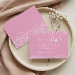 Pink Sparkle Books for Baby Heart Script Enclosure Card