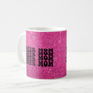Pink Sparkle Cheer Mom Coffee Mug 