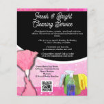 Pink Sparkle Cleaning Service Business Flyer