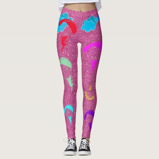 Pink Sparkle Colorful Pixie Leggings (Front)