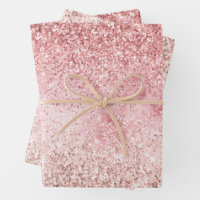 Pink Glitter Wrapping Paper