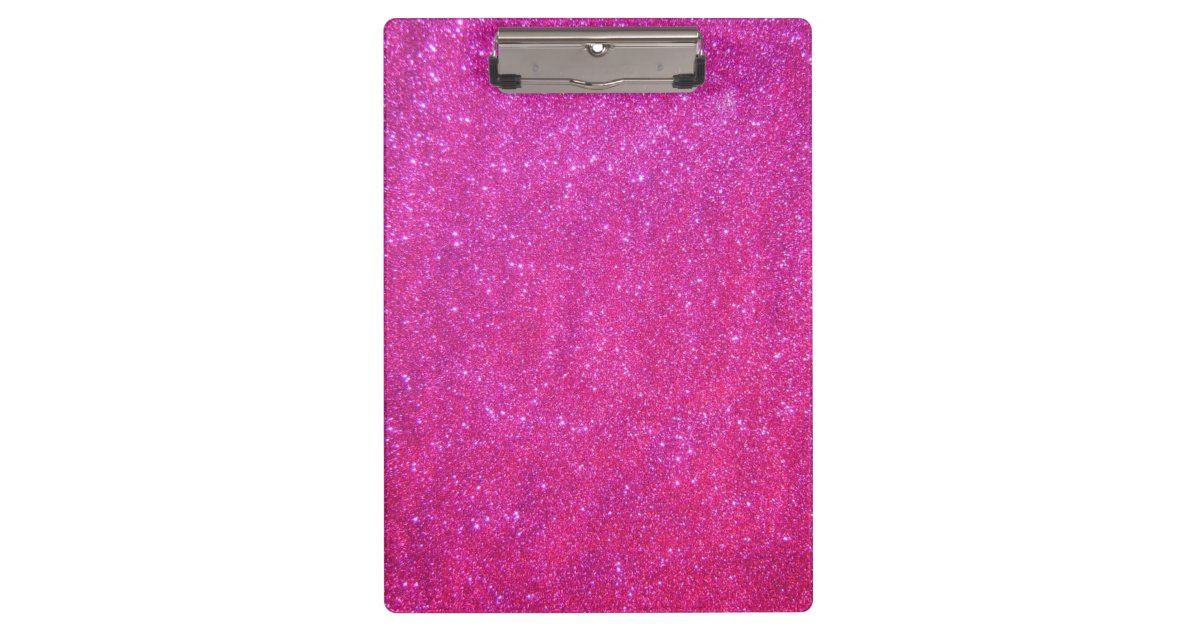 Pink Sparkle Glitter Girly Girl Stuff Clipboard 1