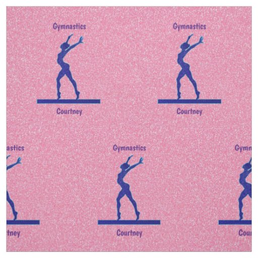 Pink Sparkle Gymnastics Beam Fabric