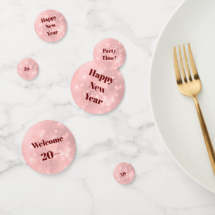 Pink Sparkle Happy New Year Customisable Confetti