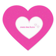 Pink Sparkle Heart Sticker.