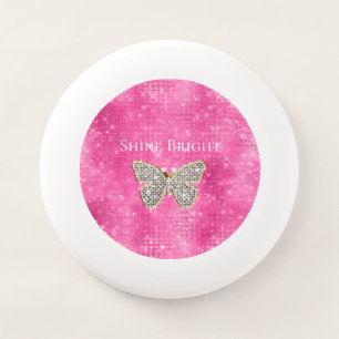 Pink Sparkle Jeweled Butterfly Wham-O Frisbee
