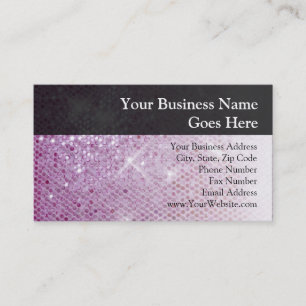 Pink Sparkle-Look Business Card