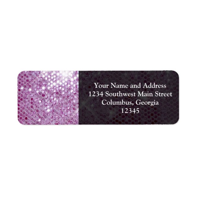 Pink Sparkle-Look Label (Front)