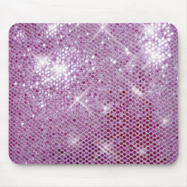 Pink Sparkle-Look Mouse Pad (Front)