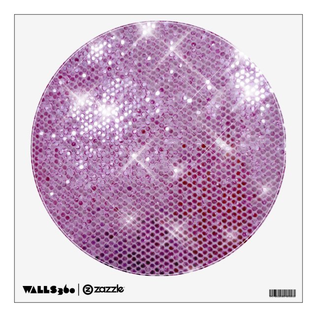 Pink Sparkle-Look Wall Decal (Front)