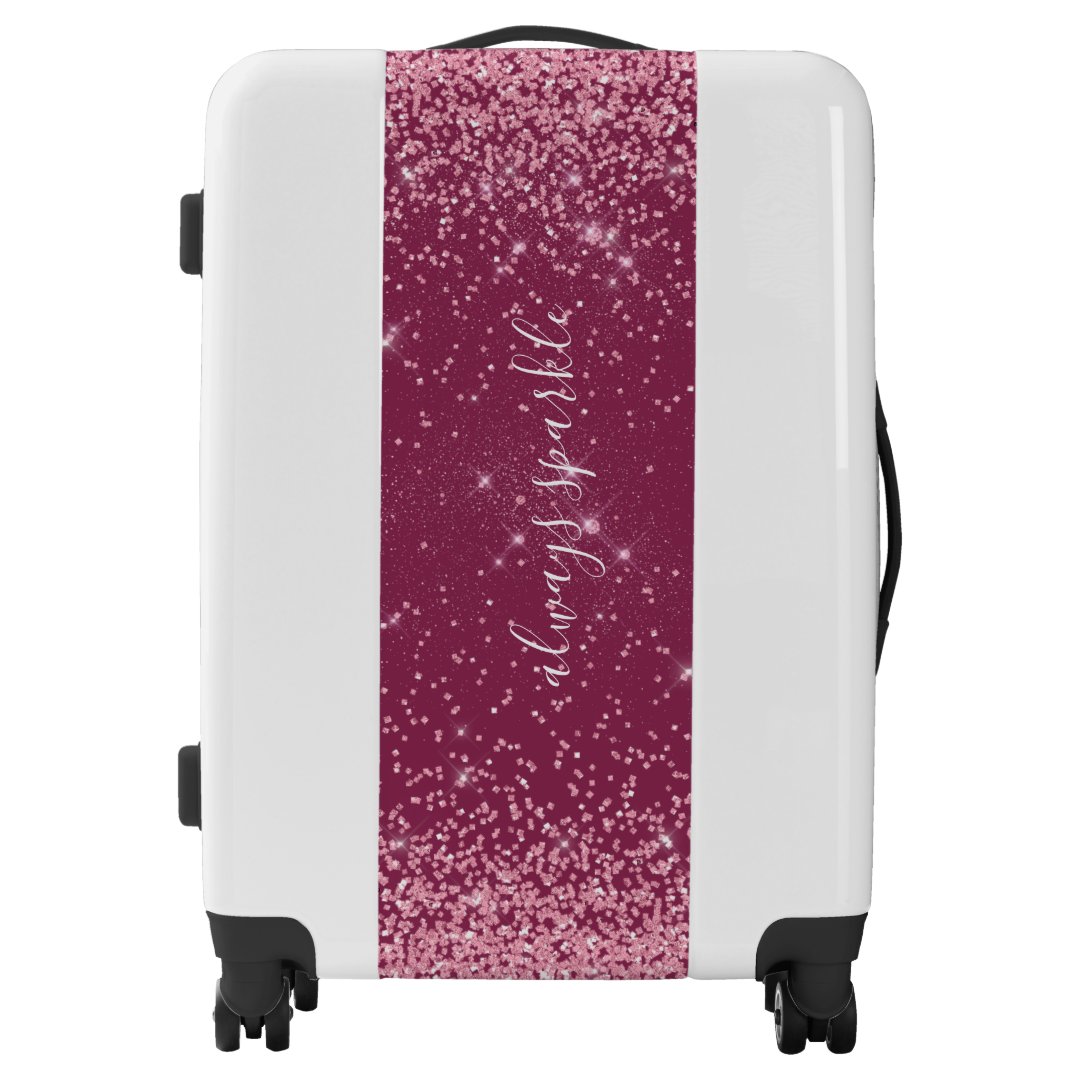 Pink Sparkle Luggage Zazzle