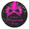 Pink Sparkle Masquerade Party Sticker