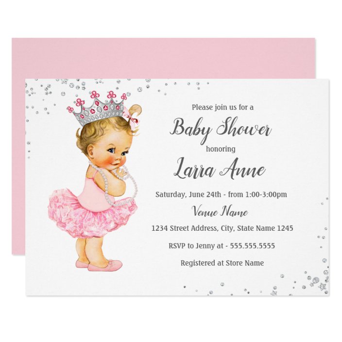 zazzle princess baby shower invitations