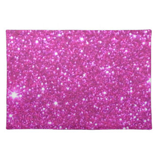 Pink Sparkle Sparkly Glitter Girly Girl Stuff Glam Cloth Placemat