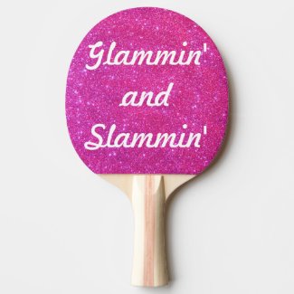 Pink Sparkle Sparkly Glitter Glam Glittery Sports Ping-Pong Paddle