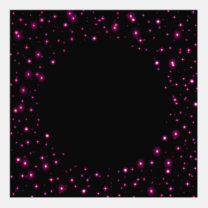 Pink Sparkle Stars Frame or Arch on Black