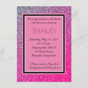 Pink Sparkles Enclosure Card