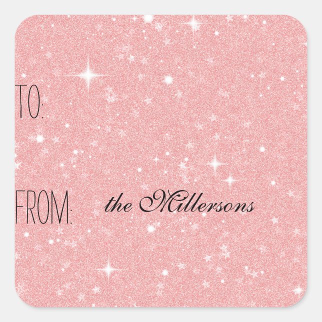 Pink Sparkles Gift Tag (Front)