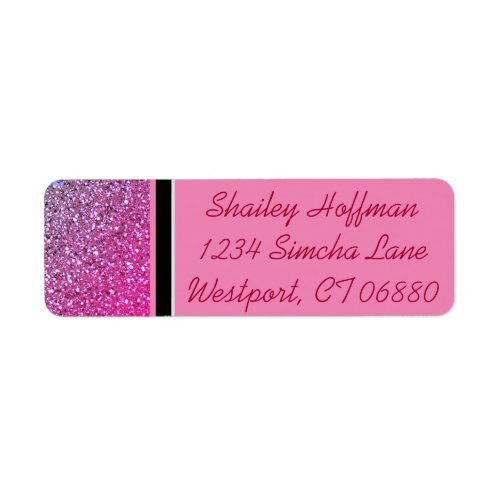 Pink Sparkles Return Address Labels