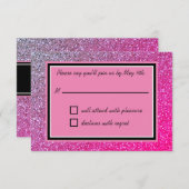 Pink Sparkles RSVP Card (Front/Back)