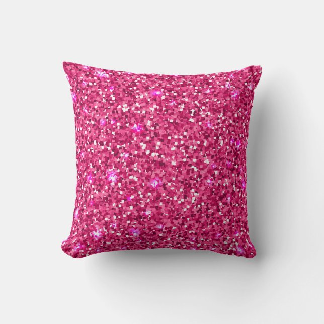 Pink Sparkles Throw Pillow (Front)